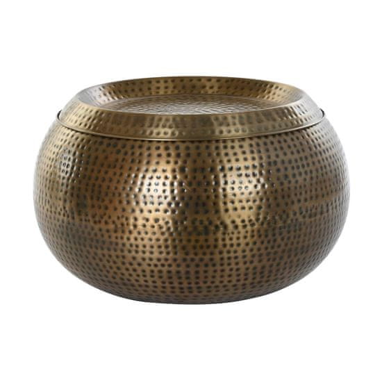 DKD Home Decor Stranska mizica DKD Home Decor Glamour Golden Metal 66 x 66 x 40 cm