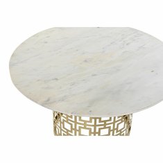 DKD Home Decor Sredinska miza DKD Home Decor Bela zlata kovina Marmor 76 x 76 x 43 cm