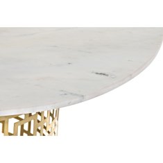 DKD Home Decor Sredinska miza DKD Home Decor Bela zlata kovina Marmor 76 x 76 x 43 cm