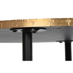 DKD Home Decor Sredinska mizica DKD Home Decor Glamour Black Golden Wood Metal 85 x 85 x 45 cm