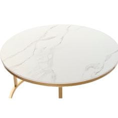 DKD Home Decor Komplet 2 majhnih mizic DKD Home Decor Metal Marble (80 x 80 x 44,5 cm)