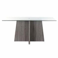 DKD Home Decor Jedilna miza DKD Home Decor Crystal Grey Metal Transparent 160 x 90 x 75 cm 30 x 40 cm MDF Wood