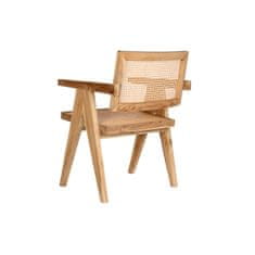 DKD Home Decor Jedilni stol DKD Home Decor Natural Teak Rattan (58 x 56 x 82 cm)