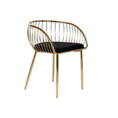 DKD Home Decor Stol DKD Home Decor Golden Polyester Velvet Steel (56 x 56 x 72 cm)