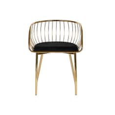 DKD Home Decor Stol DKD Home Decor Golden Polyester Velvet Steel (56 x 56 x 72 cm)
