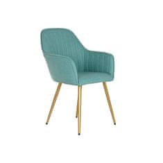 DKD Home Decor Stol DKD Home Decor Golden Metal Polyester Green (55 x 55,5 x 88 cm)