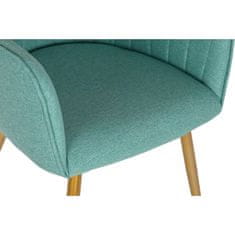 DKD Home Decor Stol DKD Home Decor Golden Metal Polyester Green (55 x 55,5 x 88 cm)