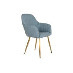 DKD Home Decor Jedilni stol DKD Home Decor 55 x 55,5 x 88 cm Modra zlata kovina