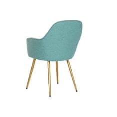 DKD Home Decor Stol DKD Home Decor Golden Metal Polyester Green (55 x 55,5 x 88 cm)