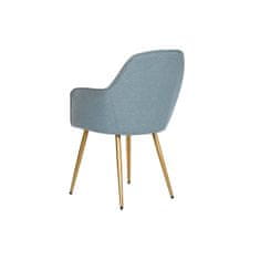 DKD Home Decor Jedilni stol DKD Home Decor 55 x 55,5 x 88 cm Modra zlata kovina