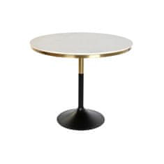 DKD Home Decor Jedilna miza DKD Home Decor 93 x 93 x 79,5 cm Črna zlata kovina Beli marmor