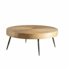 DKD Home Decor Stranska mizica DKD Home Decor Natural Black 82 x 82 x 32 cm Kovina Borovničev les
