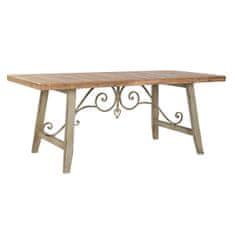 DKD Home Decor Jedilna miza DKD Home Decor Fir Natural Metal (190 x 90 x 76 cm)
