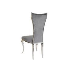 DKD Home Decor Jedilni stol DKD Home Decor 48 x 51 x 110 cm srebrno siva