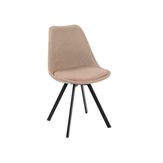DKD Home Decor Jedilni stol DKD Home Decor bež kovinski poliester (48 x 58 x 84 cm)