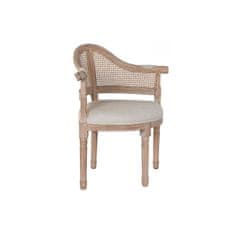 DKD Home Decor Jedilni stol DKD Home Decor Fir Beige Poliester (67 x 51 x 85 cm)