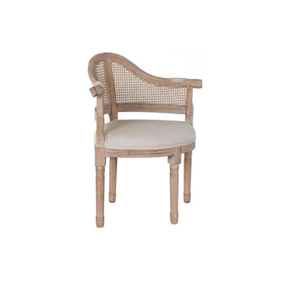 DKD Home Decor Jedilni stol DKD Home Decor Fir Beige Poliester (67 x 51 x 85 cm)
