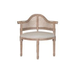 DKD Home Decor Jedilni stol DKD Home Decor Fir Beige Poliester (67 x 51 x 85 cm)