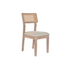 DKD Home Decor Jedilni stol DKD Home Decor Fir Beige Poliester (46 x 53 x 90 cm)