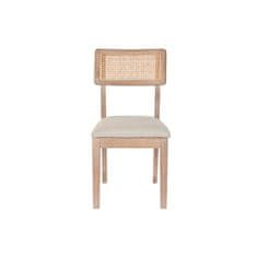 DKD Home Decor Jedilni stol DKD Home Decor Fir Beige Poliester (46 x 53 x 90 cm)