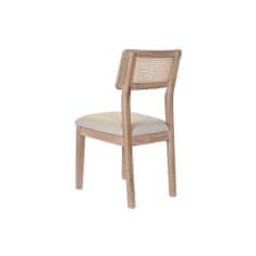DKD Home Decor Jedilni stol DKD Home Decor Fir Beige Poliester (46 x 53 x 90 cm)