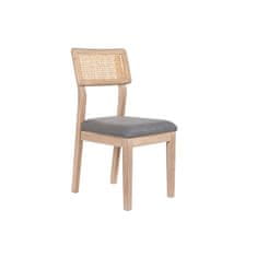DKD Home Decor Jedilni stol DKD Home Decor Fir Polyester Temno siva (46 x 53 x 90 cm)