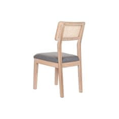 DKD Home Decor Jedilni stol DKD Home Decor Fir Polyester Temno siva (46 x 53 x 90 cm)