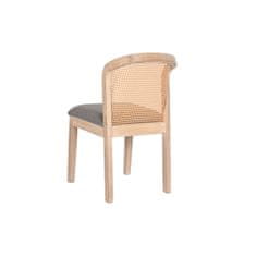 DKD Home Decor Jedilni stol DKD Home Decor Fir Polyester Temno siva (46 x 61 x 86 cm)