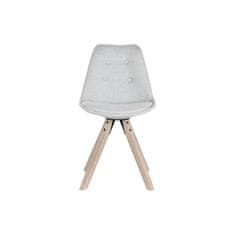 DKD Home Decor Jedilni stol DKD Home Decor Poliester Svetlo siv hrast (48 x 44 x 84 cm)
