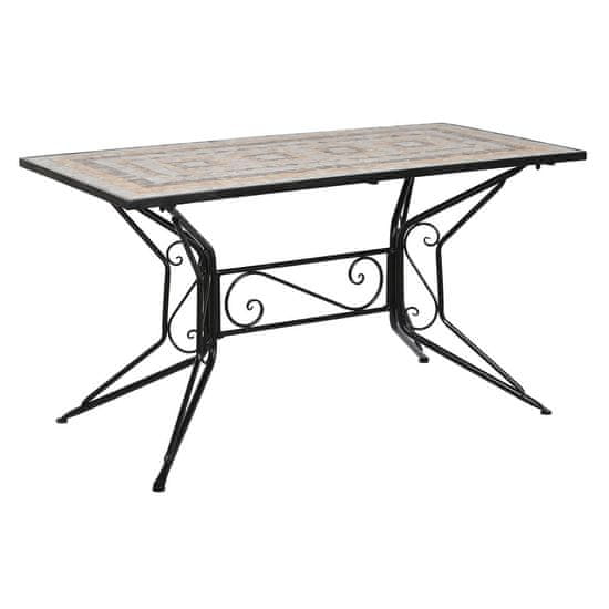 DKD Home Decor Miza DKD Home Decor Siva zunanja 140 x 70 x 75,5 cm Keramični kovanci