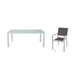 DKD Home Decor Garnitura mize s 6 stoli DKD Home Decor Zunanji aluminij (180 x 90 x 75 cm)