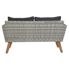DKD Home Decor Garnitura mize s 3 fotelji DKD Home Decor črna 137 x 66 x 70 cm 93 x 52 x 37 cm 137 x 66 x 73 cm