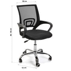 Versa Pisarniški stol Versa Black (51 x 58 cm)