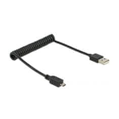 Delock kabel USB A-B mikro spirala do 0,6m 83162