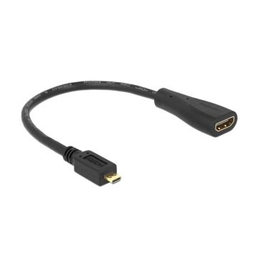 Delock adapter HDMI-D mikro M - HDMI Ž 23cm 65391