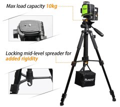 Huepar Alu gradbeni stativ za laserski nivelir do 143cm – tripod + torba