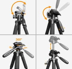 Huepar Alu gradbeni stativ za laserski nivelir do 143cm – tripod + torba