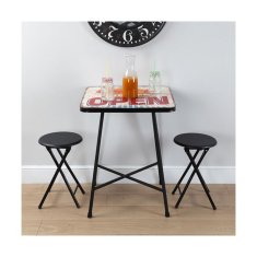 Versa Stranska mizica Versa Open Vintage Metal Wood (60 x 77 x 60 cm)