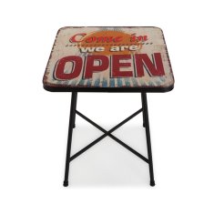 Versa Stranska mizica Versa Open Vintage Metal Wood (60 x 77 x 60 cm)