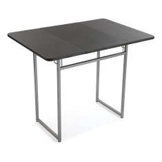 Versa Garnitura mize z 2 stoloma Zložljiva črna (70 x 80 x 100 cm)