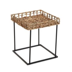 Versa Stranska mizica Versa Metal Rattan Vodna hiacinta (48 x 52,5 x 48 cm)