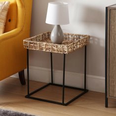 Versa Stranska mizica Versa Metal Rattan Vodna hiacinta (48 x 52,5 x 48 cm)