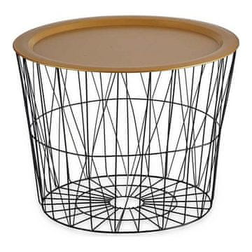 Gift Decor Sredinska miza Črna zlata kovina (42 x 35 x 42 cm)