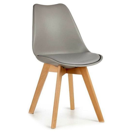 Gift Decor Jedilni stol Siva svetlo rjava Les Plastika (48 x 43 x 82 cm)