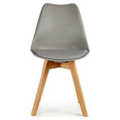 Gift Decor Jedilni stol Siva svetlo rjava Les Plastika (48 x 43 x 82 cm)