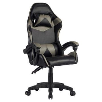 Gift Decor Gaming stol črno siva