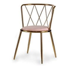 Gift Decor Stol Golden Pink Rhombus 50,5 x 73 x 51 cm