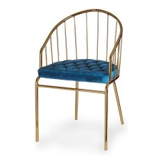 Gift Decor Stol Golden Blue Bars 51 x 81 x 52 cm