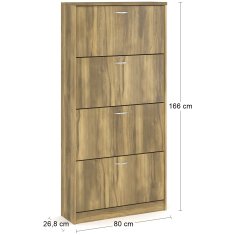 nabbi Omarica za čevlje Luzon 4D-80 - baročni hrast