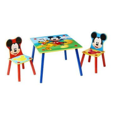 BigBuy Otroški namizni set in košara Disney Mickey Mouse (3 kosi)
